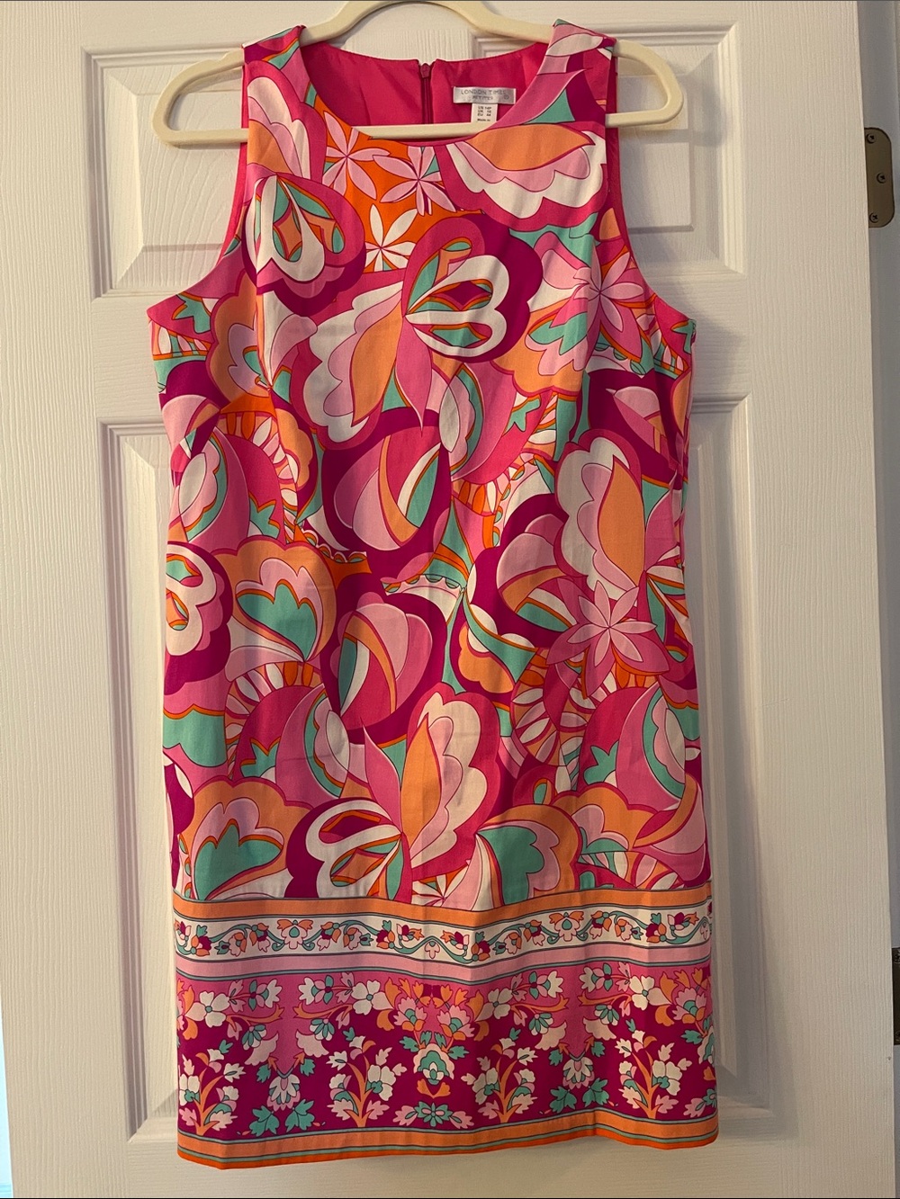 London Times Sleeveless Shift Dress NWT 14P